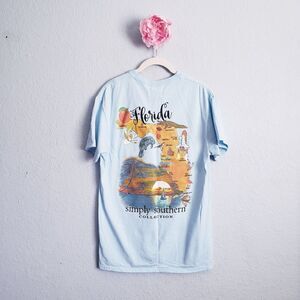 Simply Southern Blue Florida Short Sleeve Tee